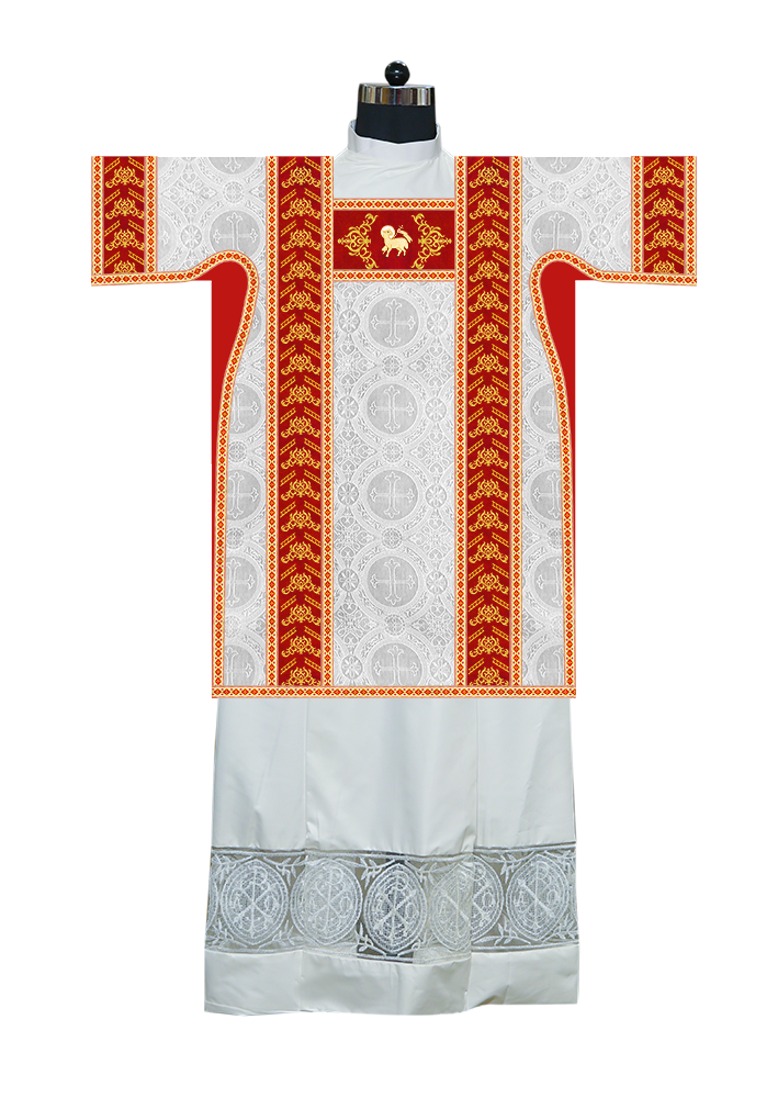 Tunicle Vestment with Braided Motif and Trims