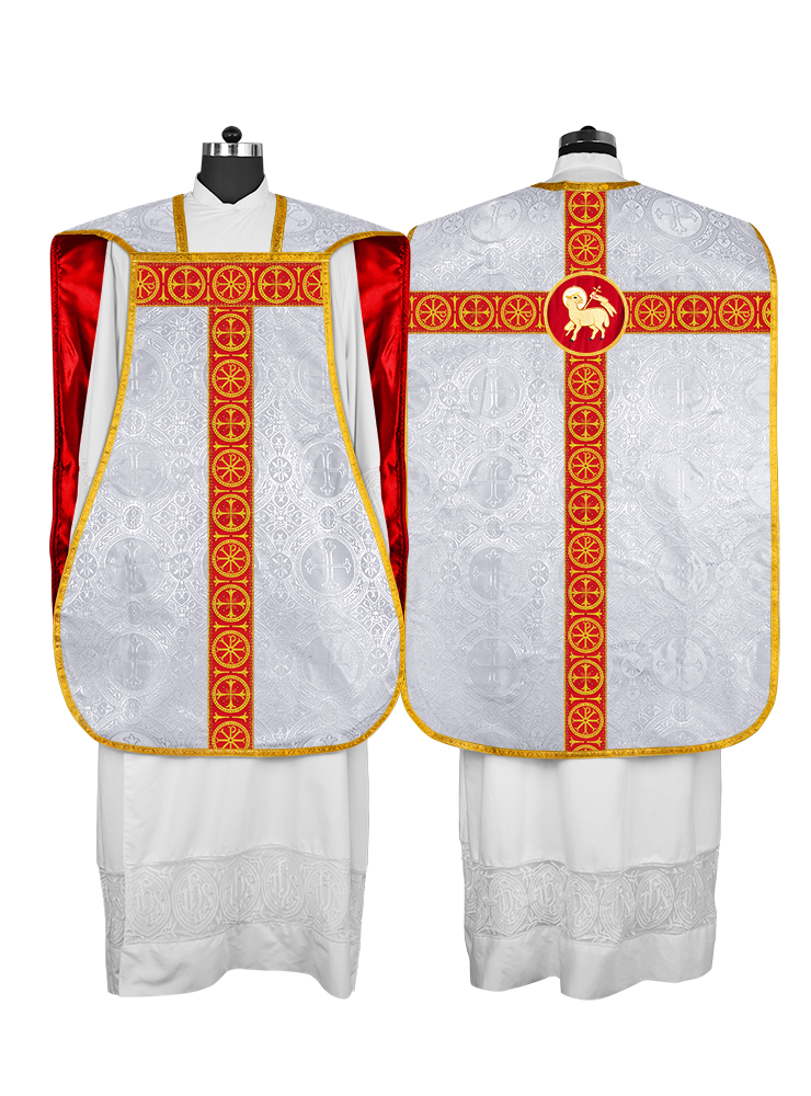 Casulla romana con orfebrería adornada 