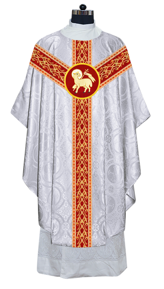 Gothic Chasuble Vestments with embroidery and trims