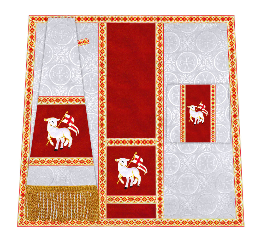 Altar Mass Set with Detailed Motif Embroidery