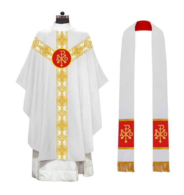 Gothic Chasuble Vestment with motifs