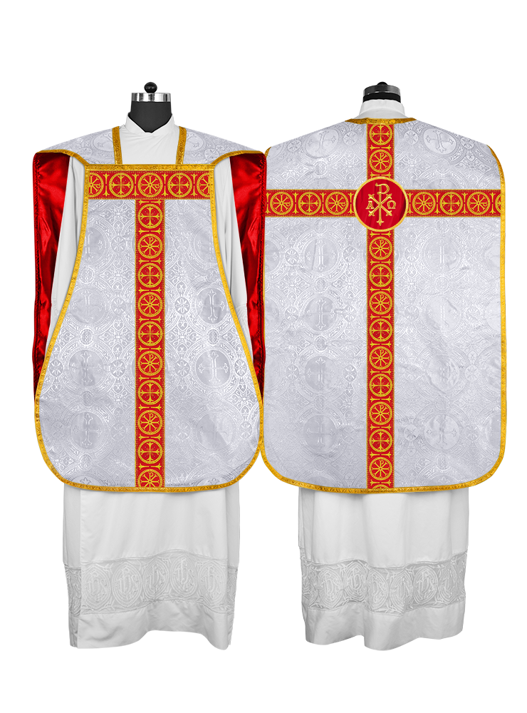 Casulla romana con orfebrería adornada 