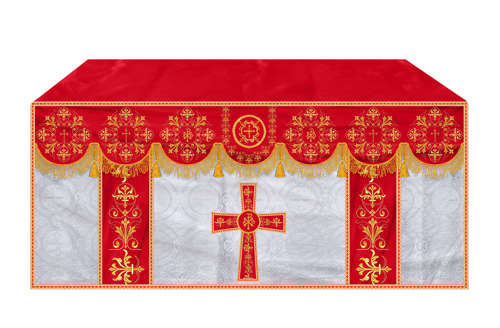 Altar Cloth with Spiritual Motif and Trims