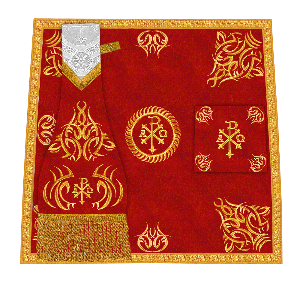 Set of four Fiddleback vestment with stole