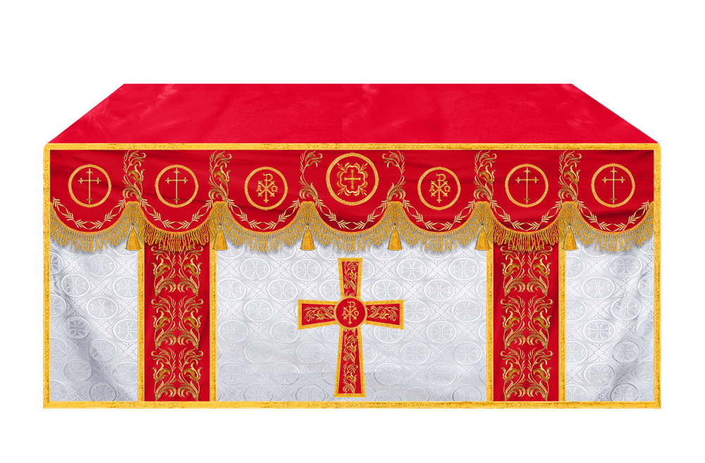 Church Altar Cloth with Refined Embroidery and Motif