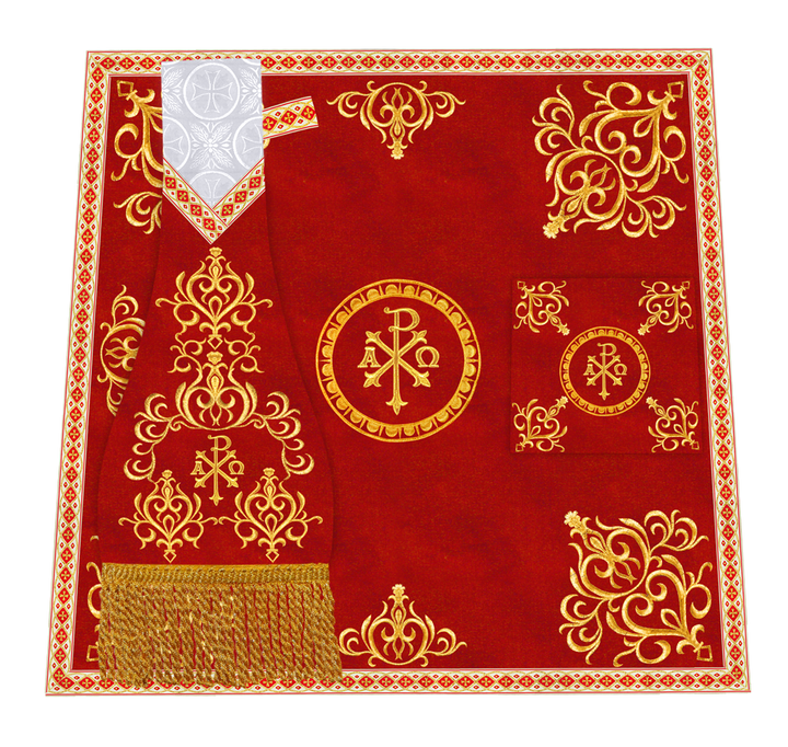 Liturgical Mass Set with Ornate Embroidery and Motif