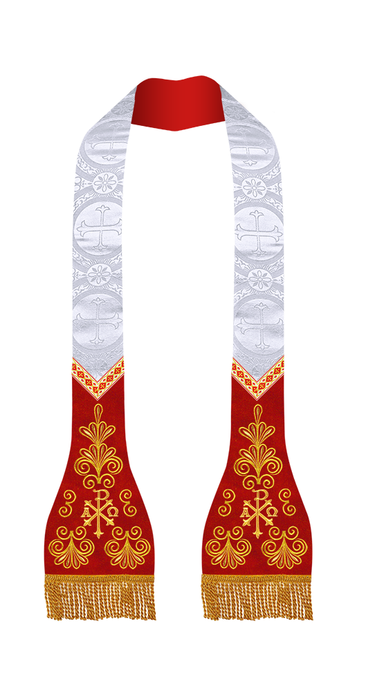 Roman Stole with Spiritual embroidery