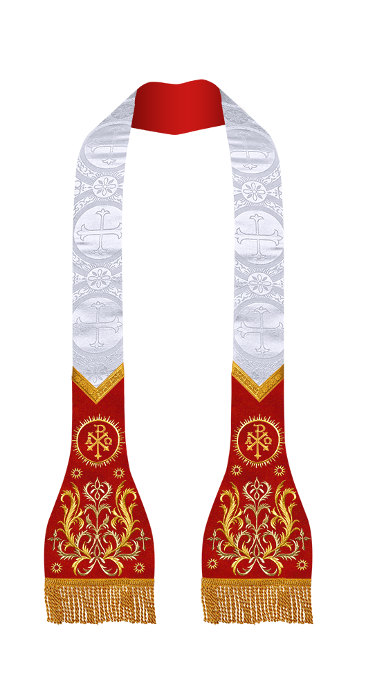 Catholic Stole with embroidery motif