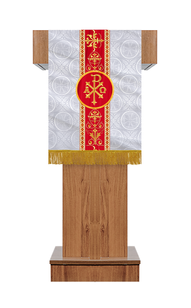 Altar Pulpit/Lectern Hanging with Spiritual Motif & Trims