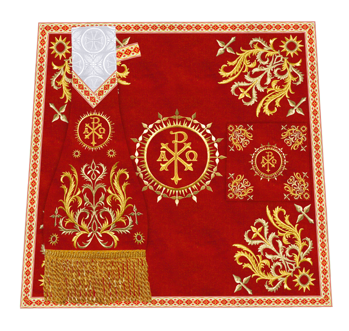 Elegant  church mass set with Embroidered Motif