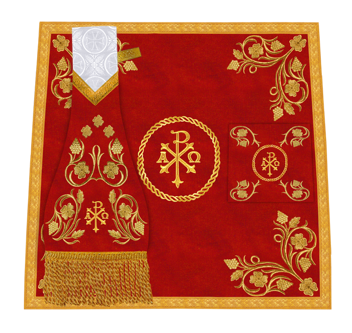 Traditional Liturgical Mass Set with Embroidered Details