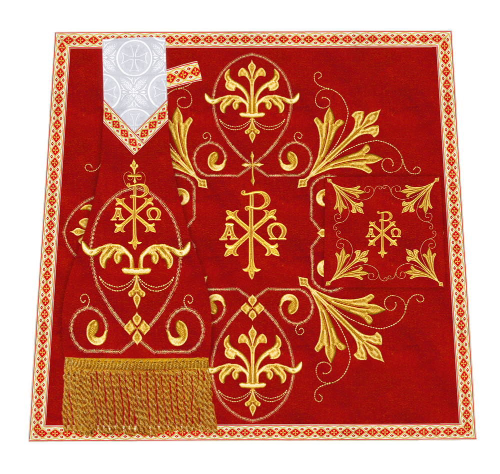 Embroidered Altar mass Set with motif and Trims