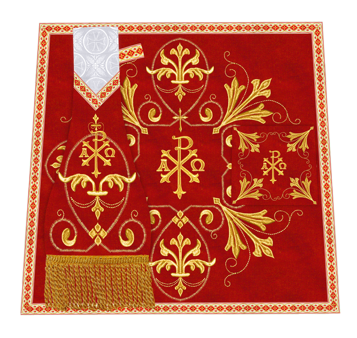 Embroidered Altar mass Set with motif and Trims