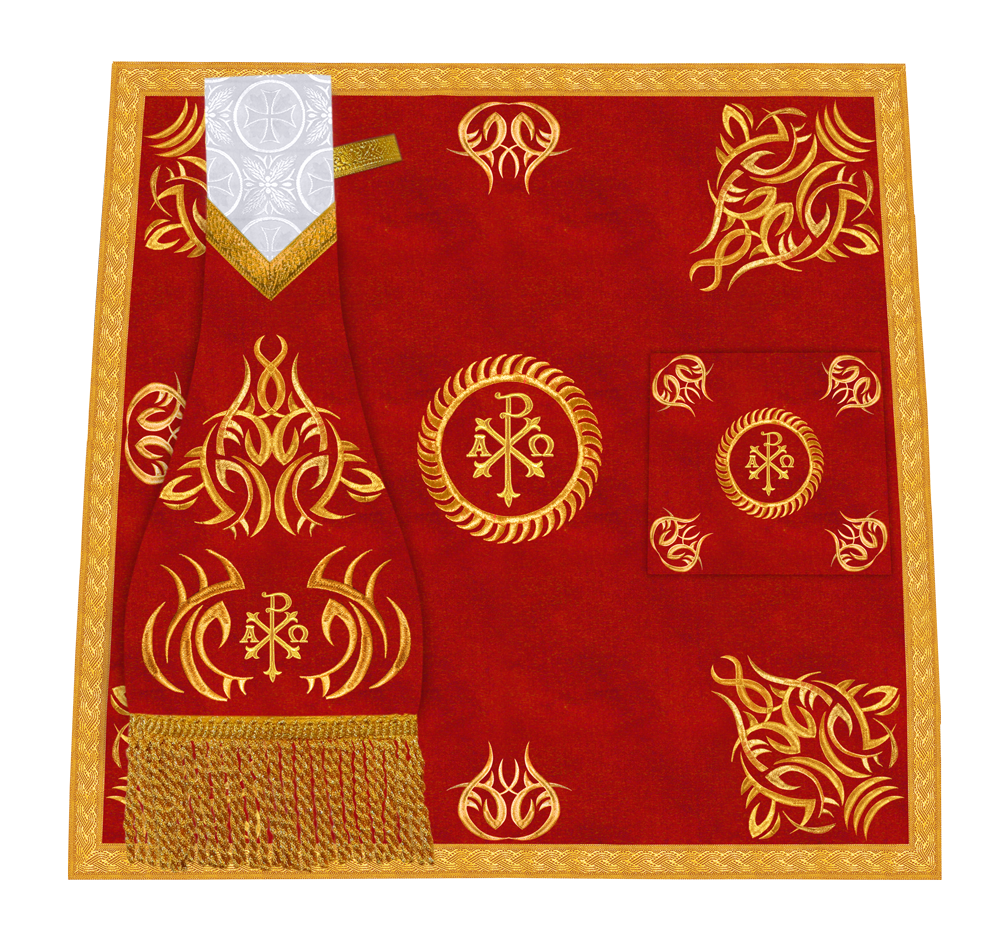 Liturgical Altar Table Cloth with Elegant Embroidery Trims