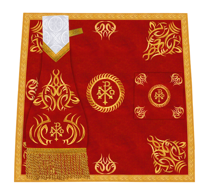 Liturgical Altar Table Cloth with Elegant Embroidery Trims