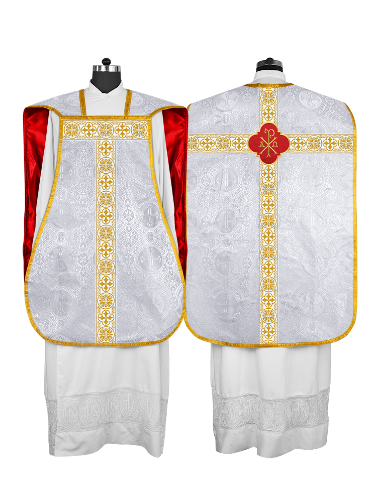 Vestimentas con espalda de violín con motivo y cruz Orphrey