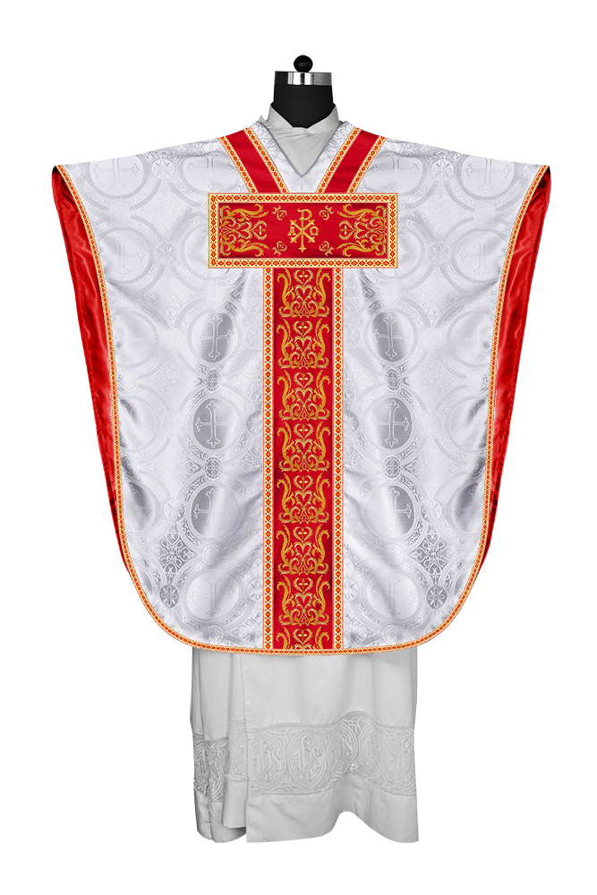 Borromean Chasuble Vestment Enhanced With  Motifs and Trims