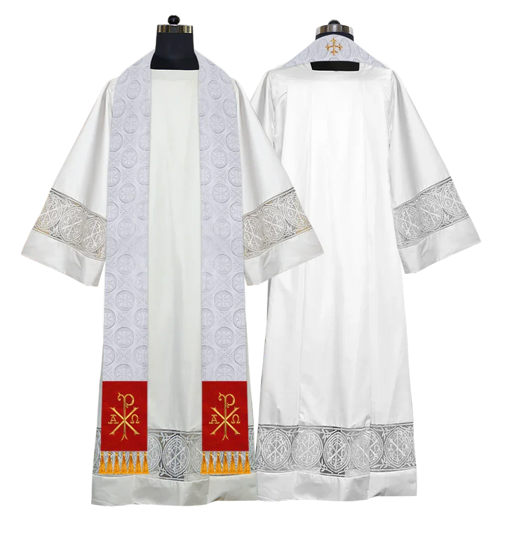 Ordination Stole with Embroidered Spiritual Motif