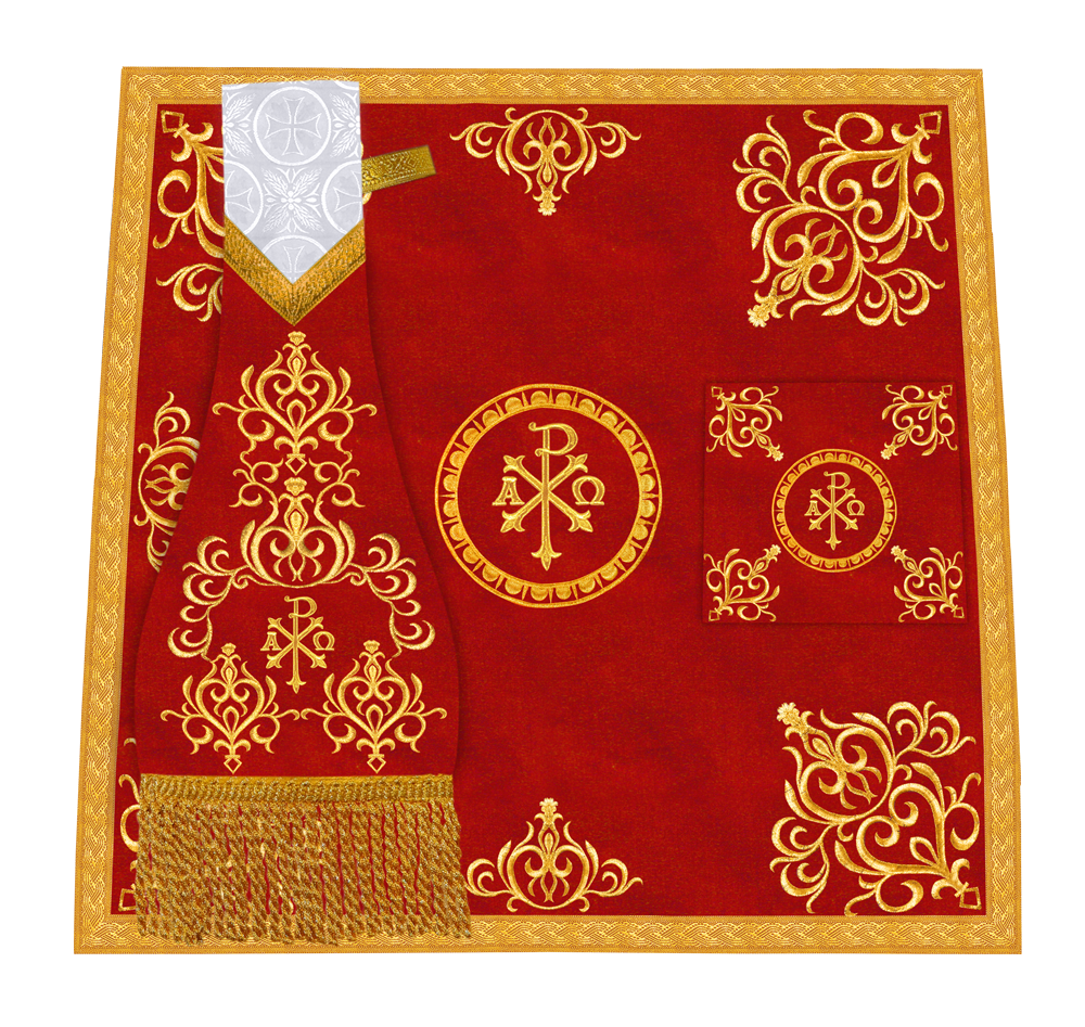 Embroidered Mass Set with Liturgical Motif