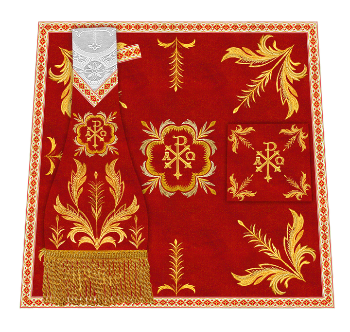 Roman Chasuble Vestment With Detailed Orphrey