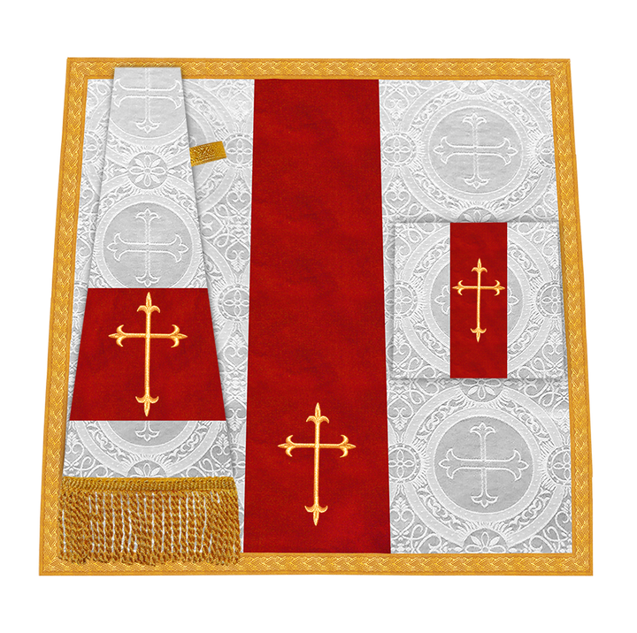 Gothic Highline Mass set Vestments with Adorned Woven Braids