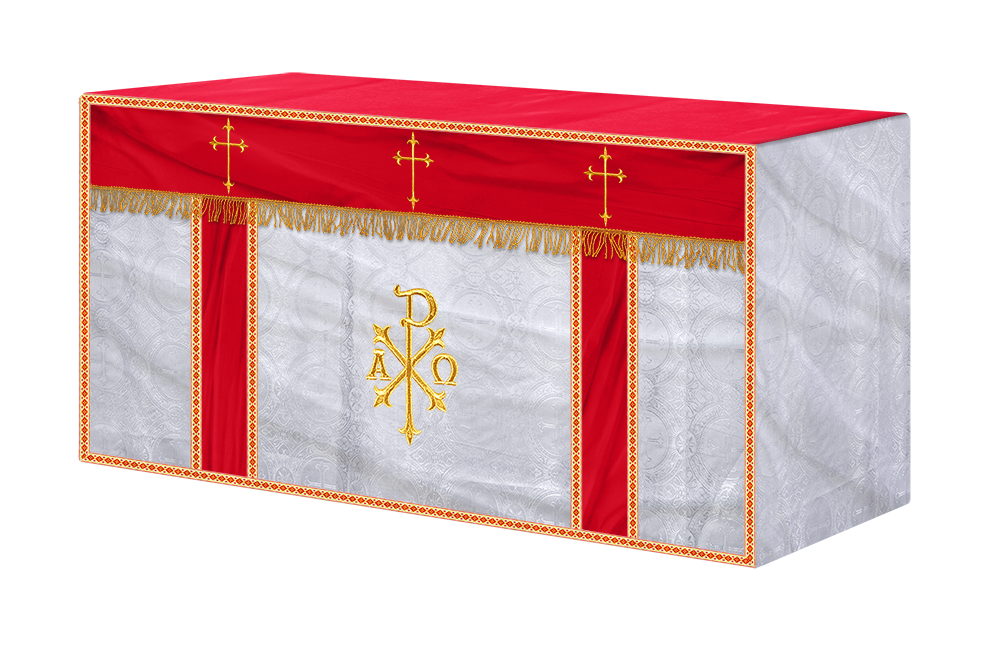 Altar Cloth with Spiritual Cross with Trims
