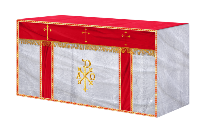 Altar Cloth with Spiritual Cross with Trims