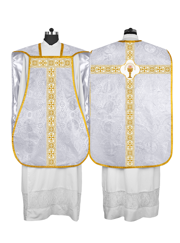 Vestimentas con espalda de violín con motivo y cruz Orphrey