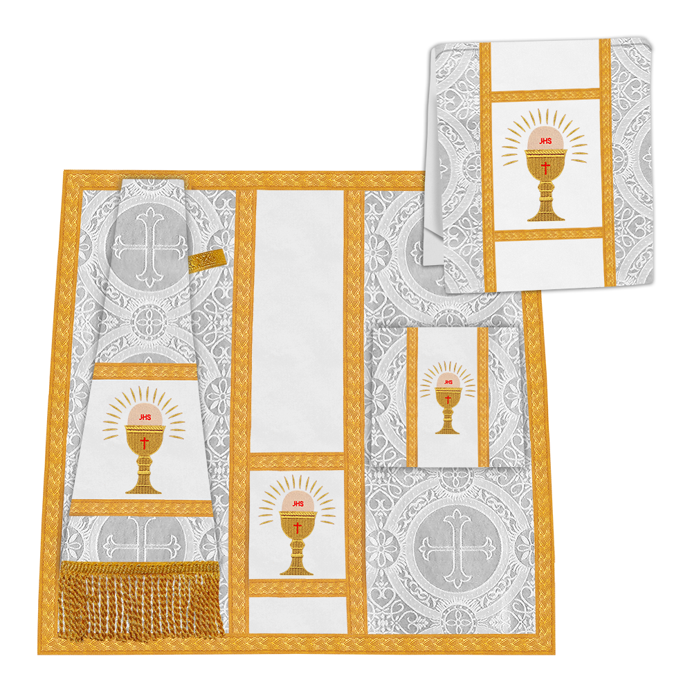 Gothic Chasuble Vestment with Motif and Trims