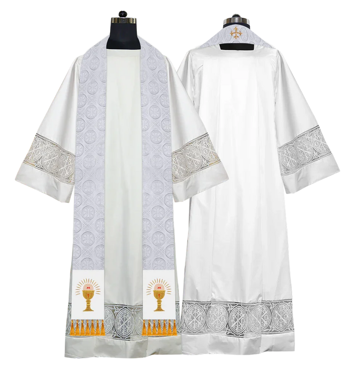 Ordination Stole with Embroidered Spiritual Motif