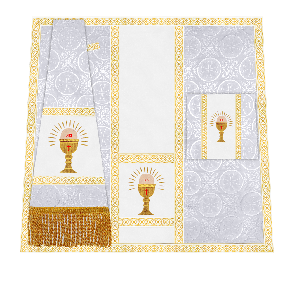 Altar Mass Set with Detailed Motif Embroidery