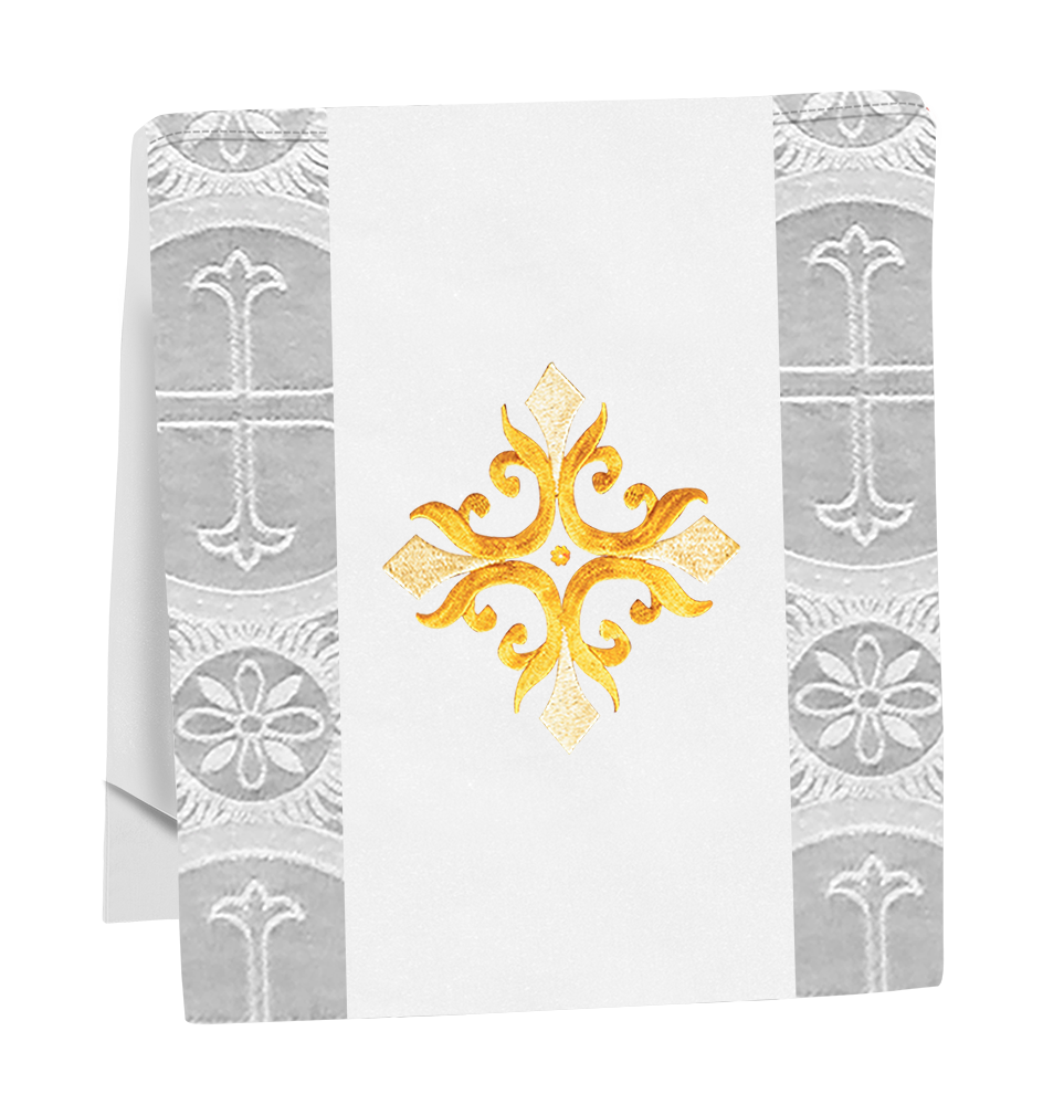 Liturgical Cross Embroidered Mass Set and braided trims