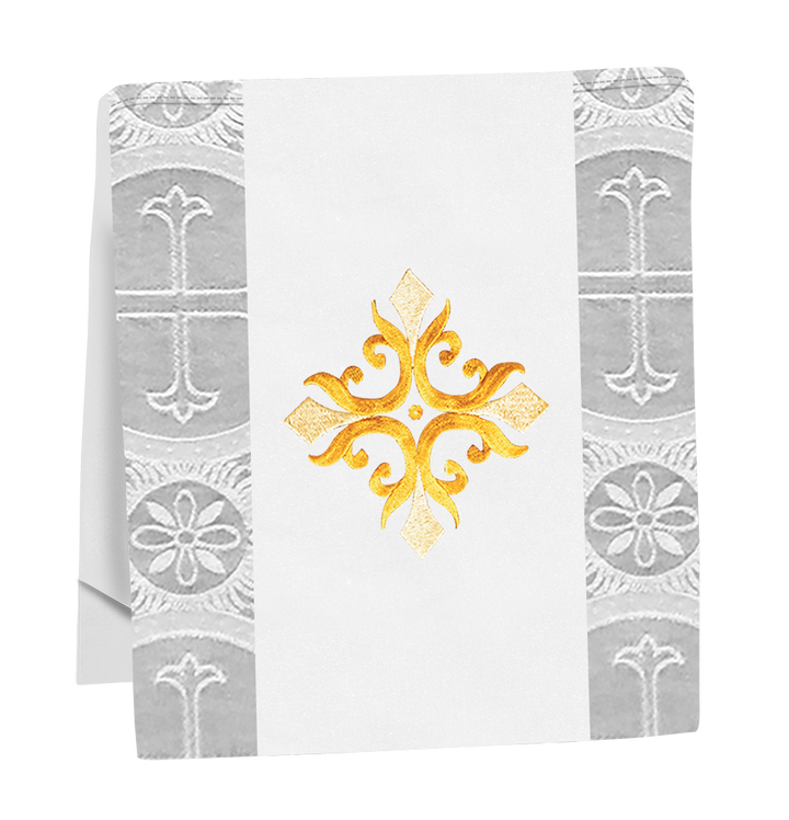 Liturgical Cross Embroidered Mass Set and braided trims