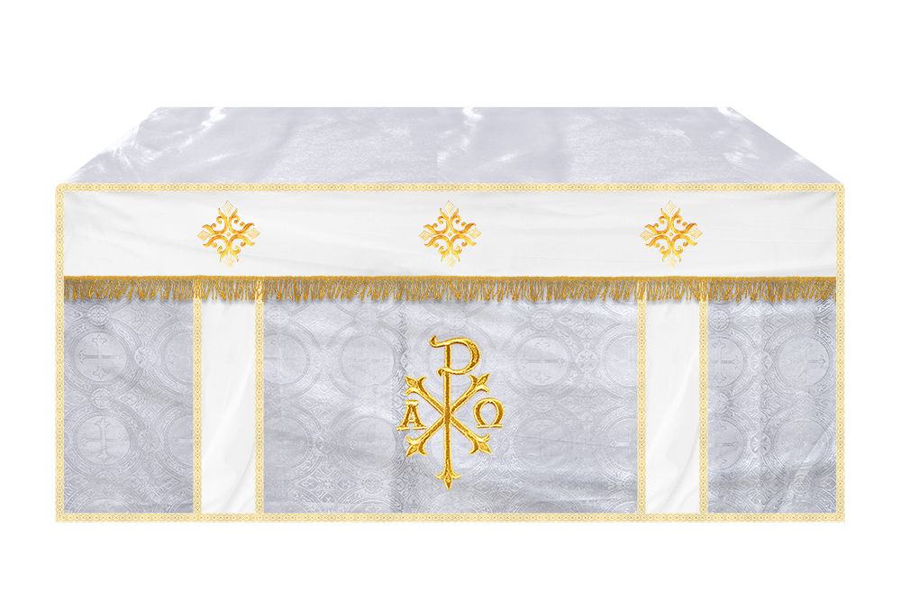 Altar Cloth with Spiritual Cross with Trims