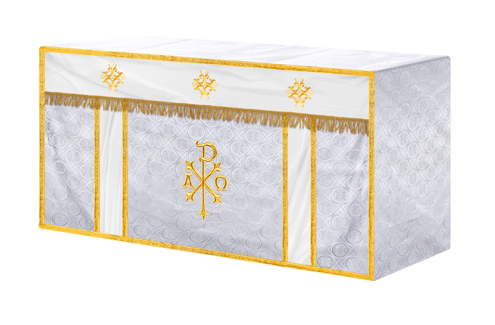 Church Altar Cloth with Embroidered PAX and Cross