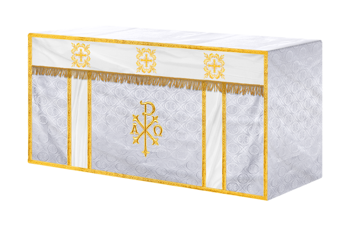 Church Altar Cloth with Embroidered PAX and Cross