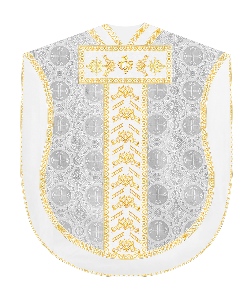 Borromean Chasuble Vestment Adorned With Colour Braids and Trims