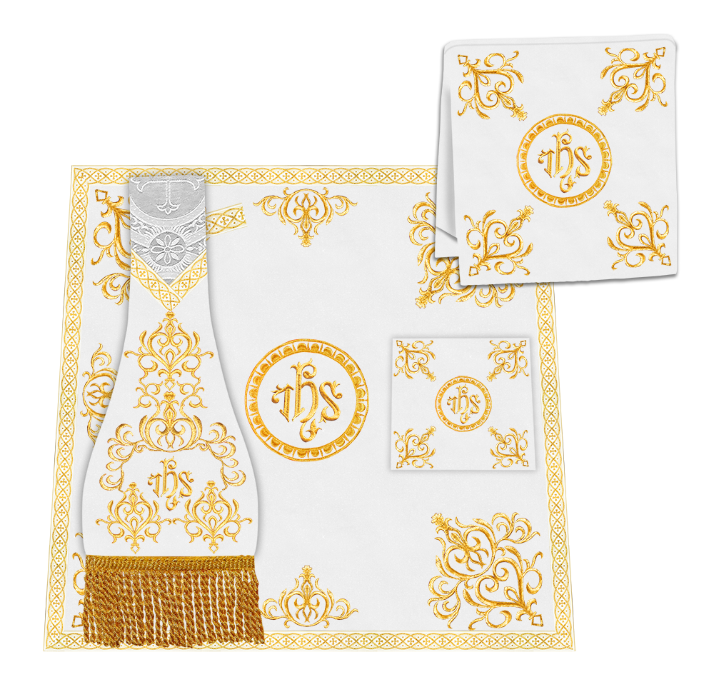 Gothic Chasuble Vestments With Adorned Orphrey And Trims