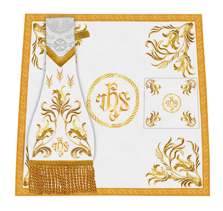 Mass set with golden embroidery