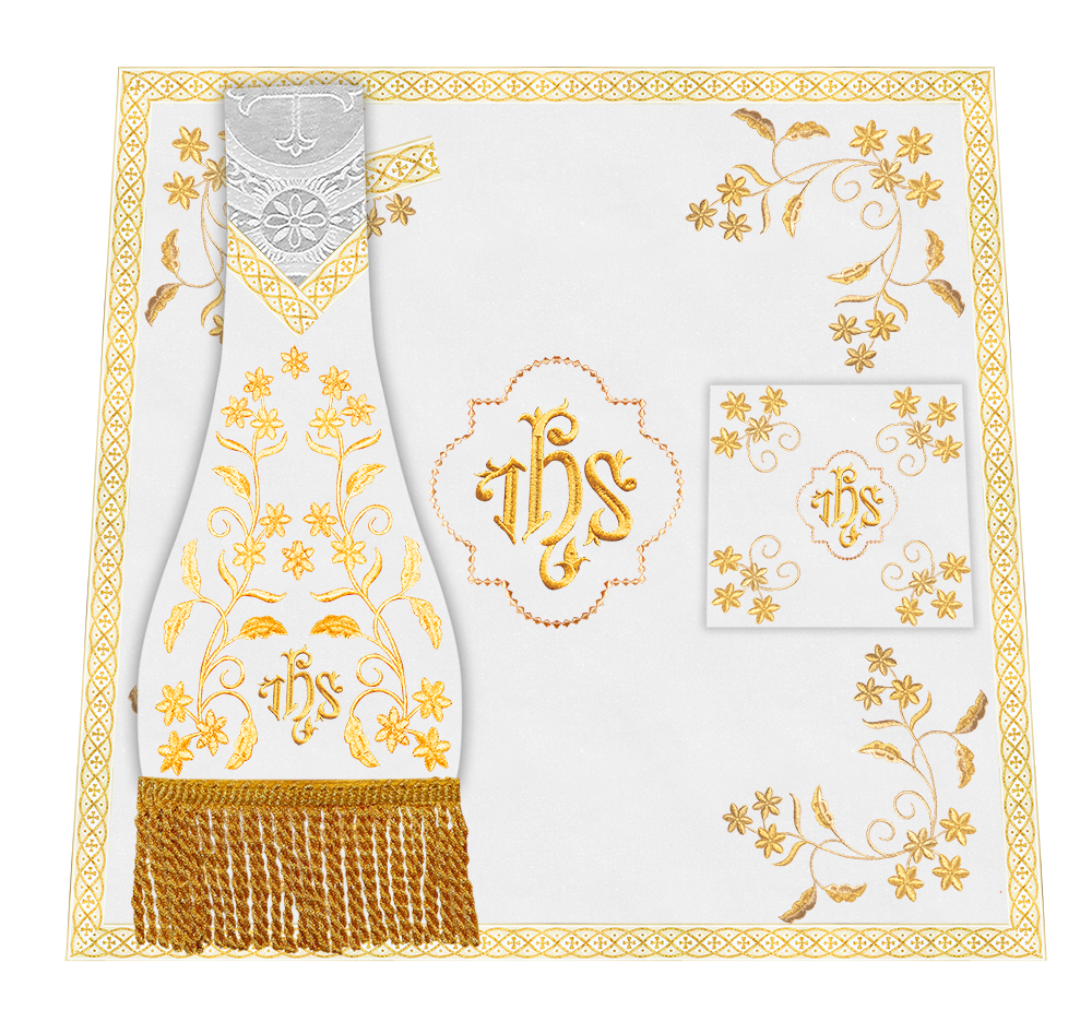 Borromean Chasuble Vestment Ornated With Floral Design and Trims