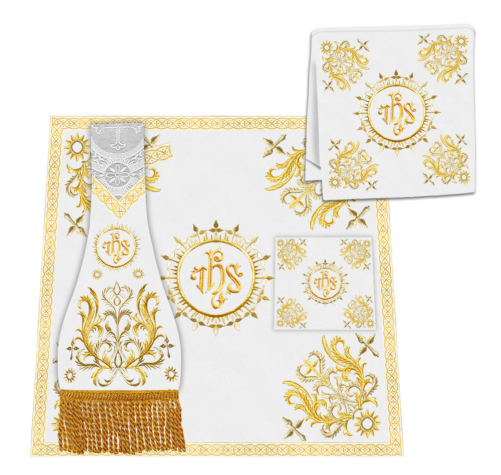 Borromean Chasuble Vestment Enhanced With  Motifs and Trims