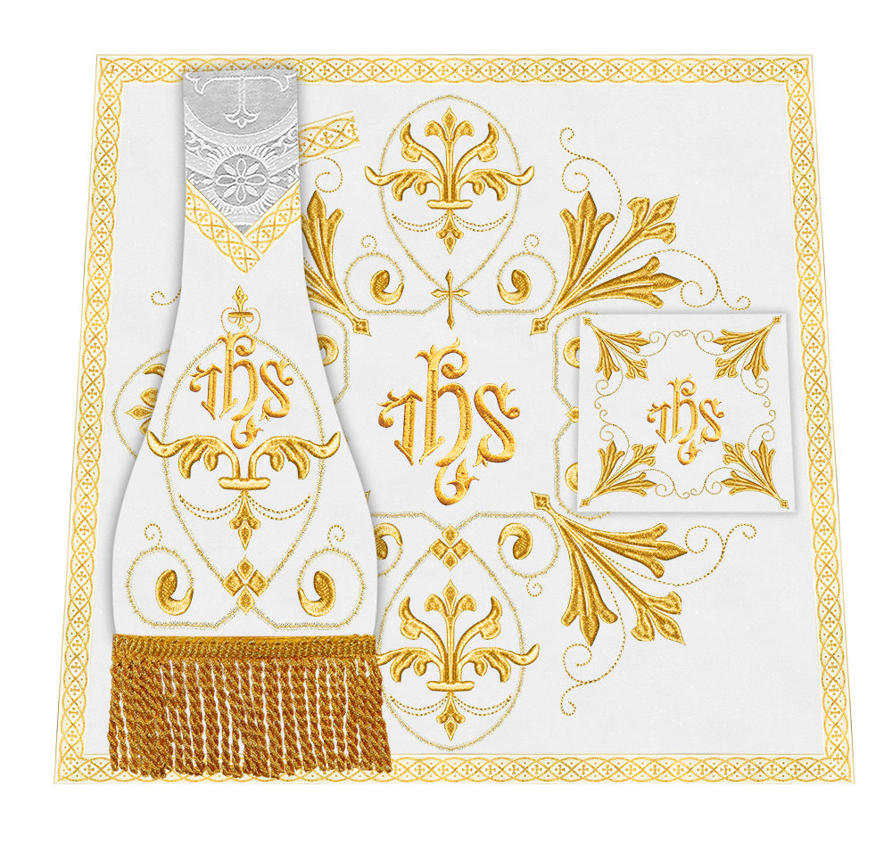 Roman Chasuble Vestment Enhanced With Orphrey and Trims