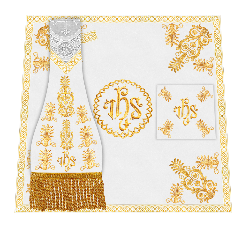 Roman Chasuble Vestments Adorned With Trims