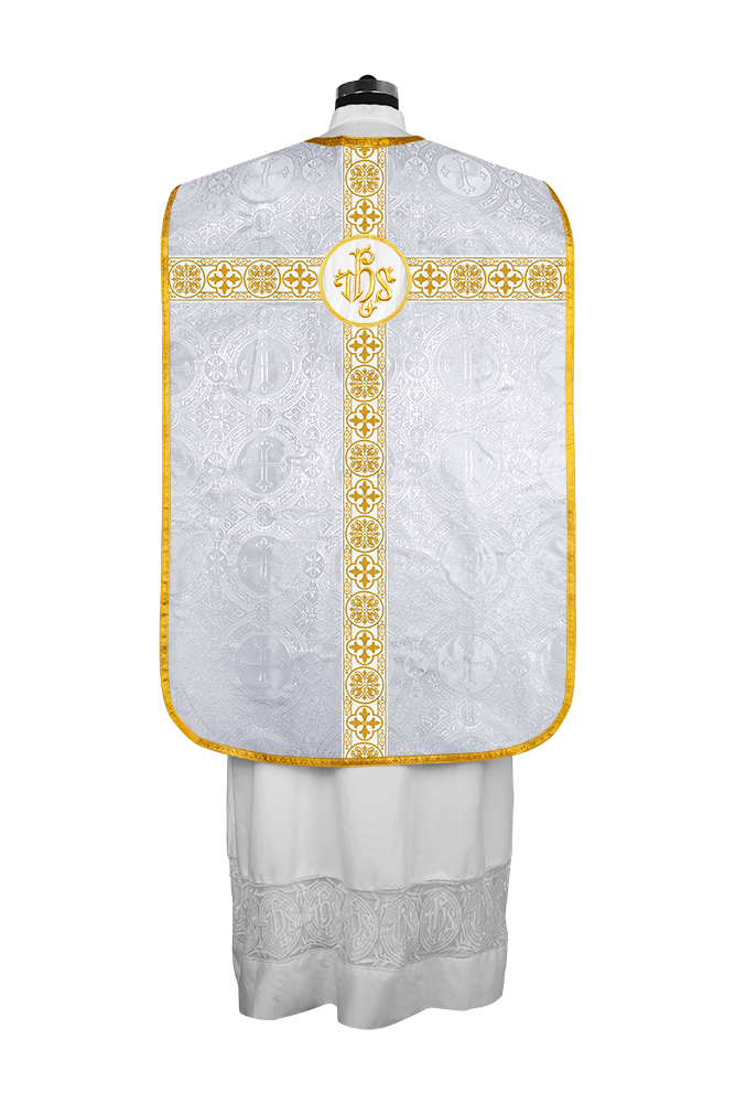 Casulla católica romana con motivo espiritual 