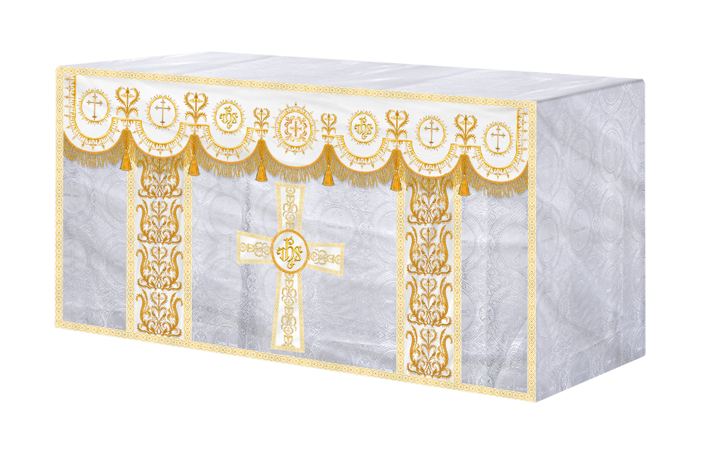 Communion Table Cloth with Embroidered Trims