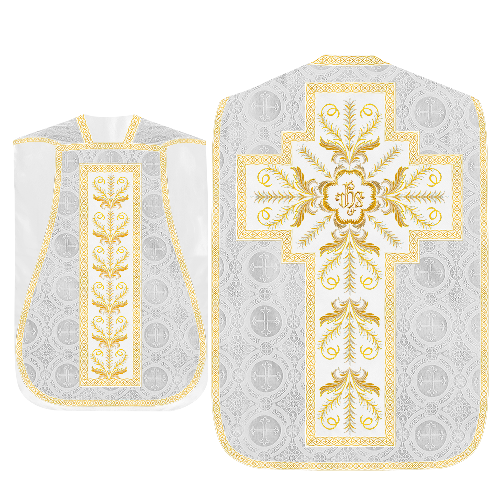 Roman Chasuble Vestment With Detailed Orphrey