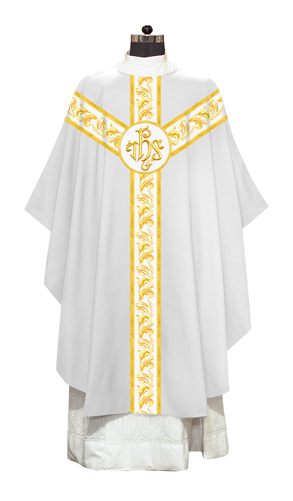 Gothic Chasuble with Embroidered Lace