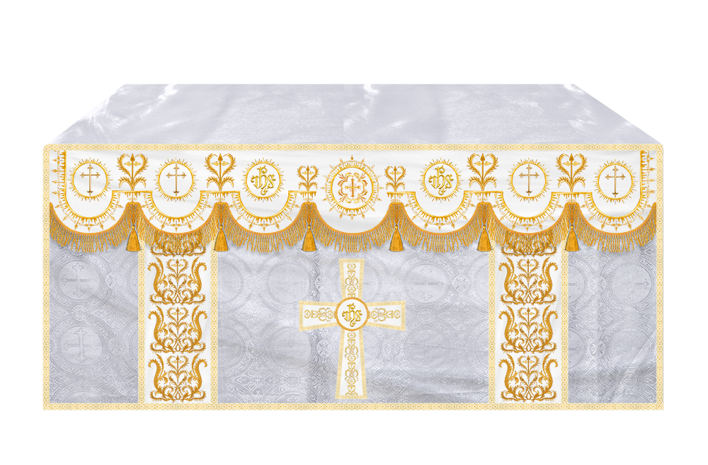 Communion Table Cloth with Embroidered Trims