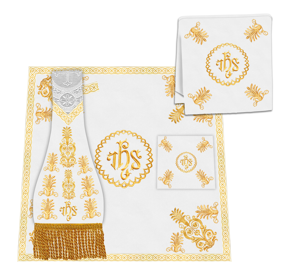 Gothic Chasuble Vestments With Ornate Braids and Trims