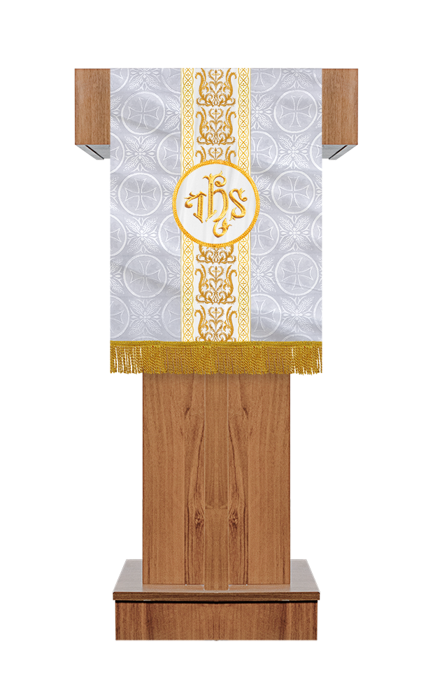 Embroidered Altar Frontal with Ornate Orphrey & Cross Design